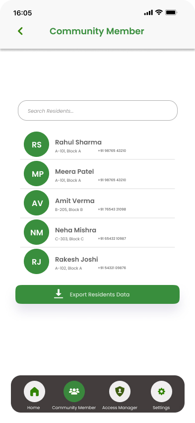 Loop Residents screen
