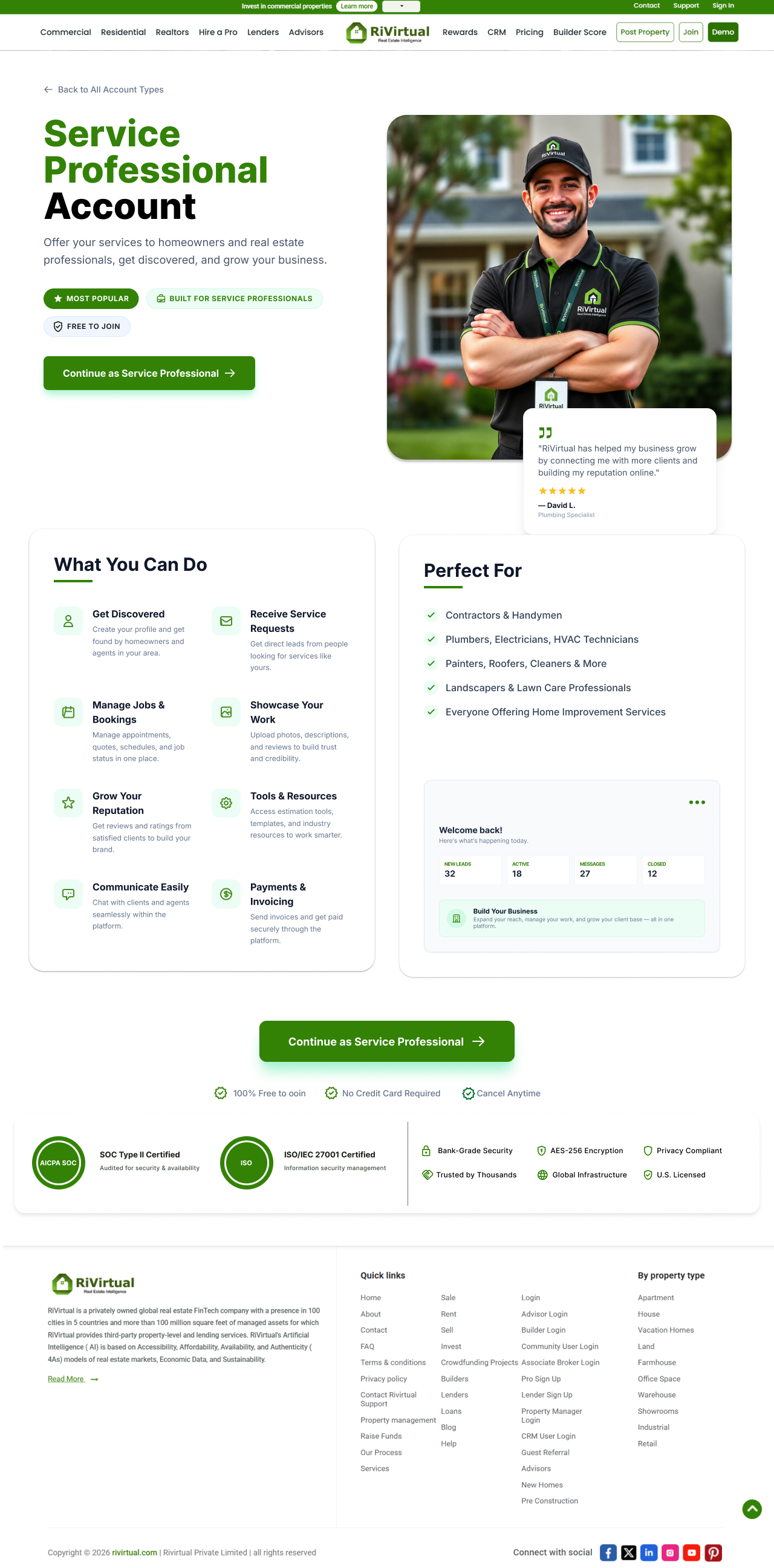 Hi-fi login — profile overview